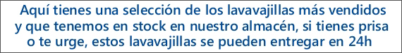 Lavavajillas en stock!