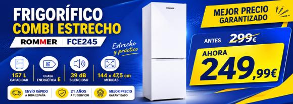 Frigorifico combi Rommer FCE 245 Blanco 144cm Clase E