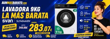 Lavadora SVAN SL9404AIDV 9Kg 1400rpm Clase A