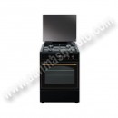 Cocina rústica Vitrokitchen RU6060B 4 zonas gas Butano Negra