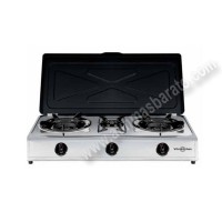 Hornillo de gas BUTANO Vitrokitchen 360IB Inox 3 Fuegos