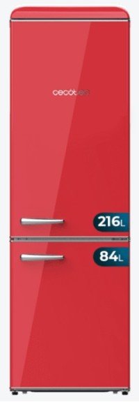 FRIG CECOTEC COOLMARKET COMBI ORIGIN 300 R Rojo cm