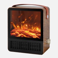 Calefactor Ceramico CALETA 1500w Marron Efecto Llamas Fuego