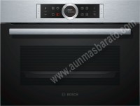 Horno multifuncion Pirolitico Bosch CBG675BS3 Cristal negro e Inox 45cm A 