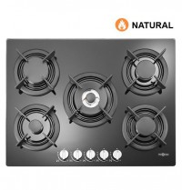 Placa gas NATURAL con mandos Vitrokitchen CG72NN Cristal