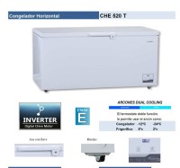 Congelador Horizontal Rommer CHE520 Estático 500 L Clase E Blanco)