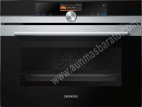 Horno Multifuncion compacto con vapor Siemens CS636GBS2 Cristal negro e Inox