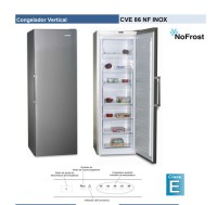 Congelador vertical Rommer CVE86NF NoFrost Inox186cm