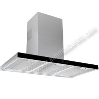 Campana decorativa Teka DLH 1186 T Cristal negro e Inox 110cm