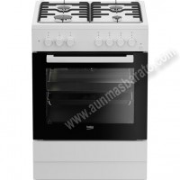 Cocina tradicional Beko FSE62110DW Blanca 4 zonas gas Natural