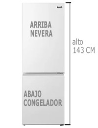 Frigorífico Combi KUNFT KC6455 alto 143cm 