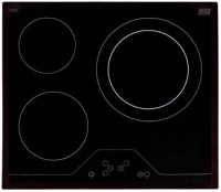 Placa Vitrocerámica NEW POL NW3VT, 3 Zonas, 60 cm, Negro, Sin Marco
