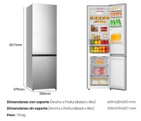 Frigorifico combi Hisense RB440N4ACC Inox Alto 201cm 